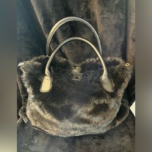 Mexx faux fur black purse